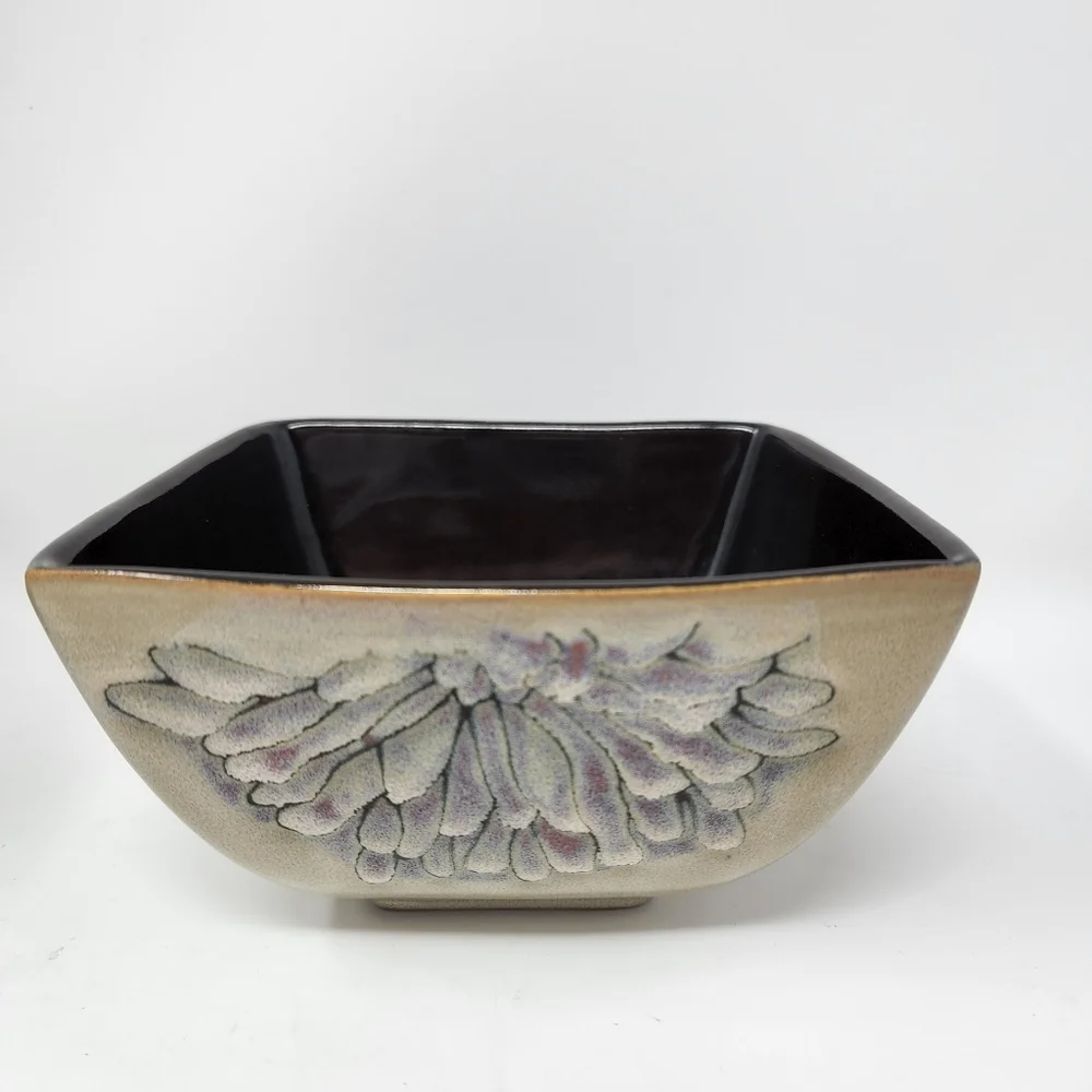 Pier 1 Imports Chrysanthemum Square Bowl